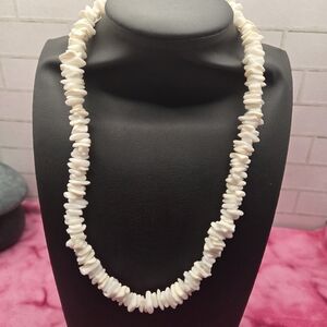 869.  White Puca Shell Necklace